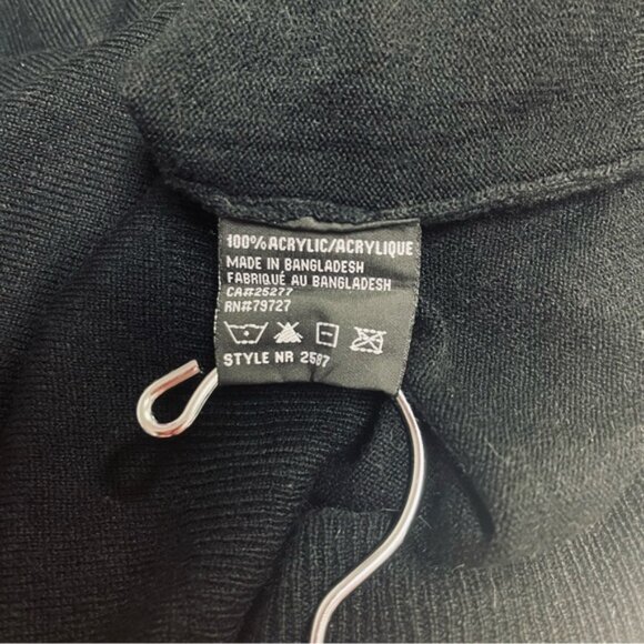 INC International Concepts Vintage Sweater Women's Size XL Black Knit Collared - Picture 7 of 7